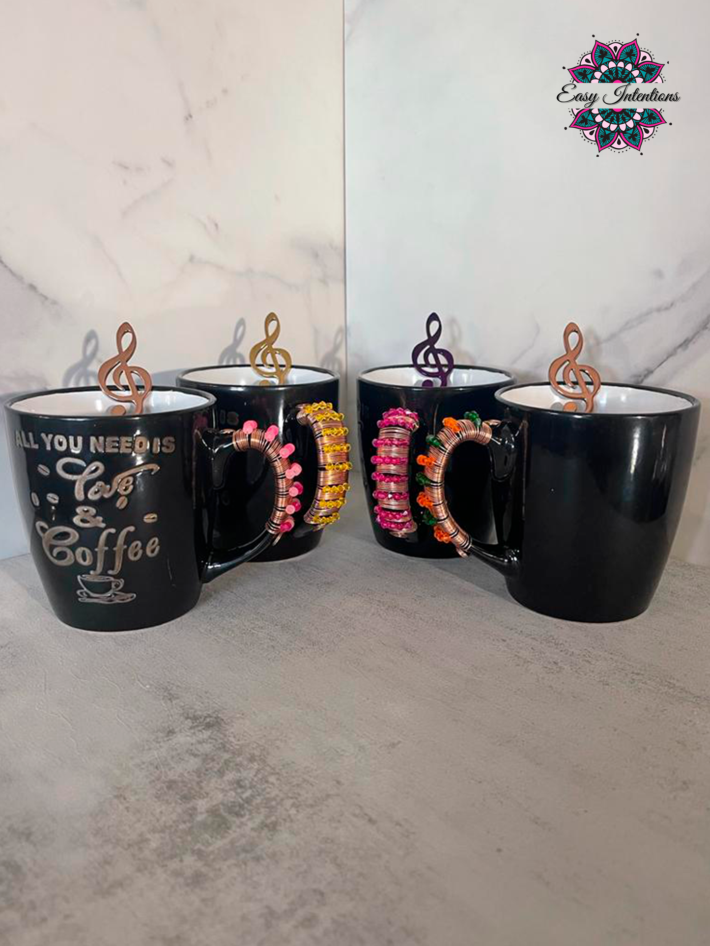 ALL YOU NEED IS LOVE & COFFEE - BLACK