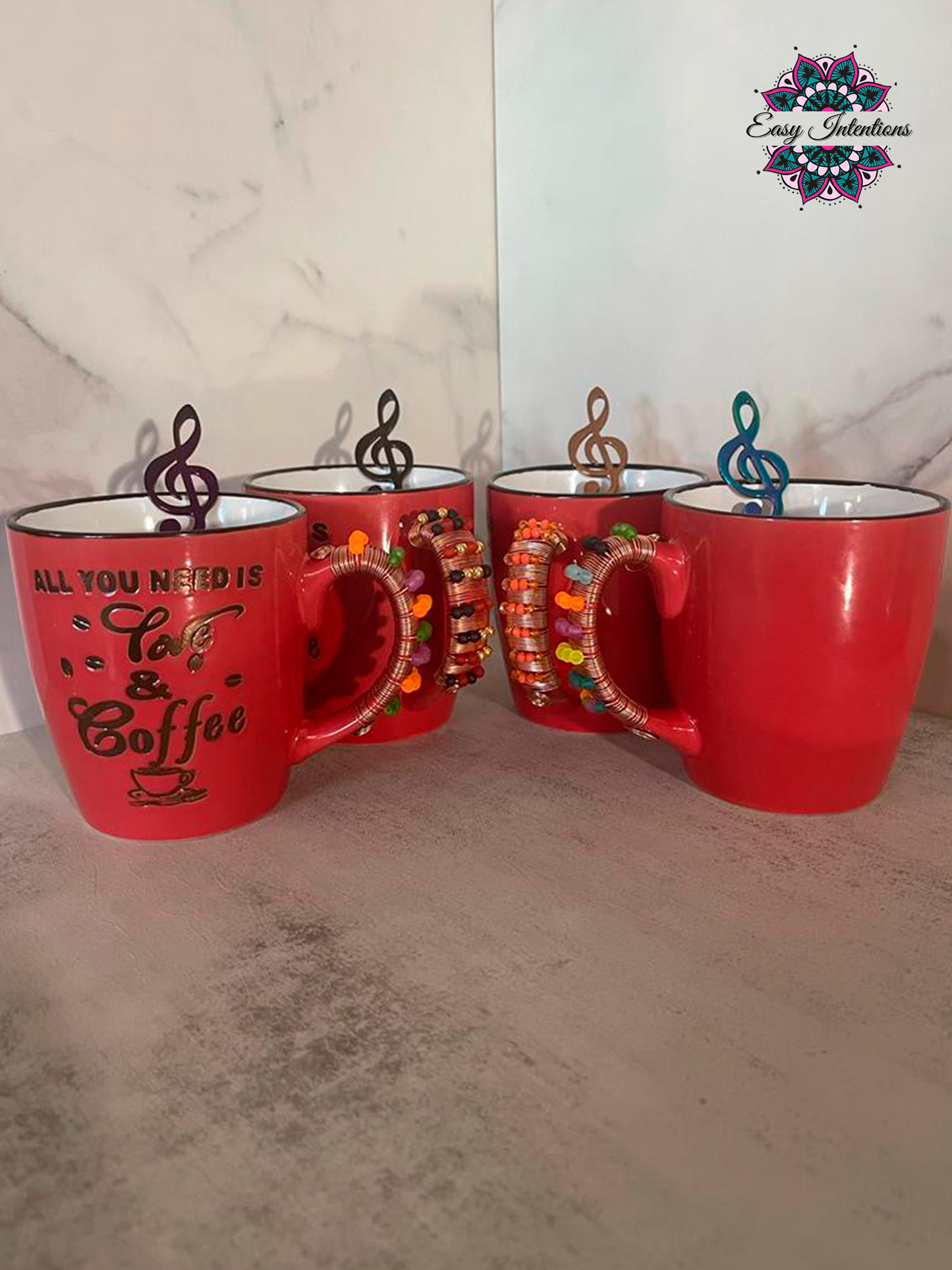 ALL YOU NEED IS LOVE & COFFEE - RED